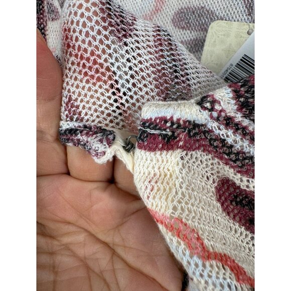 Free People Through‎ the Meadow Top white sand floral sz S - Picture 5 of 9